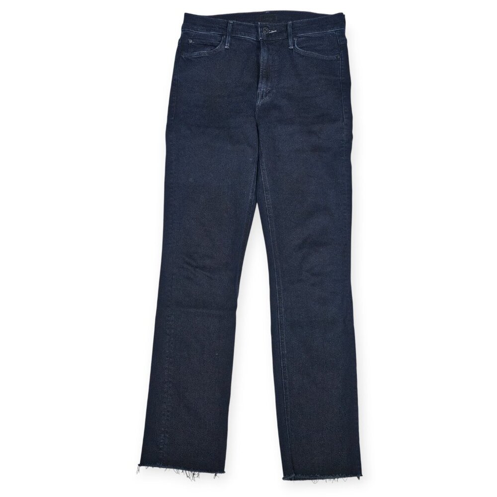 MOTHER The Dazzler Ankle Fray Jeans Denim Size 28 Blue
